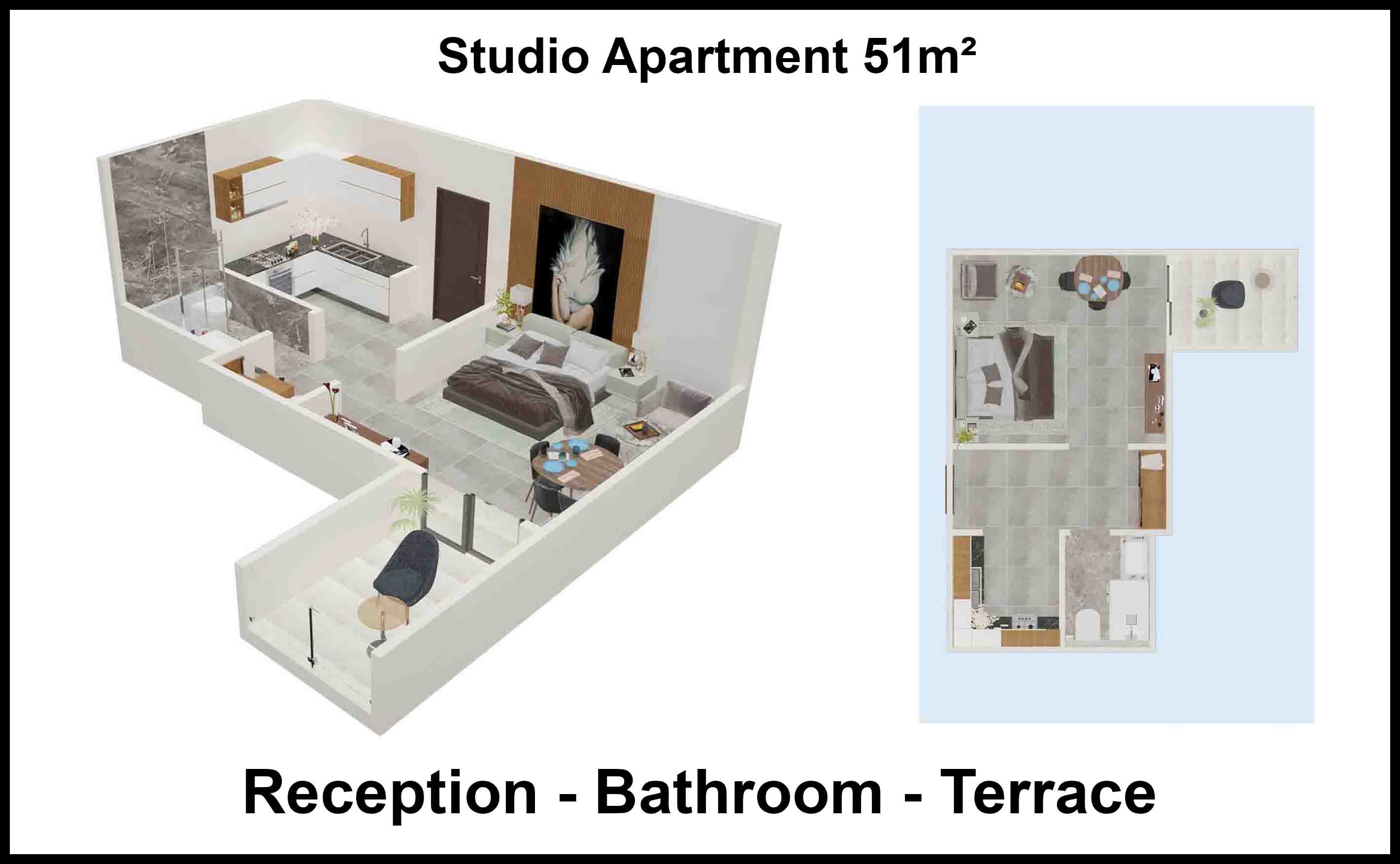 Studio Apartments 51m² For Sale in Arab Contractors Hurghada